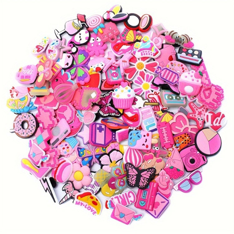 50pcs random pattern decoration buckle for clog garden shoe bag bracelet wristband charms button fast ship
