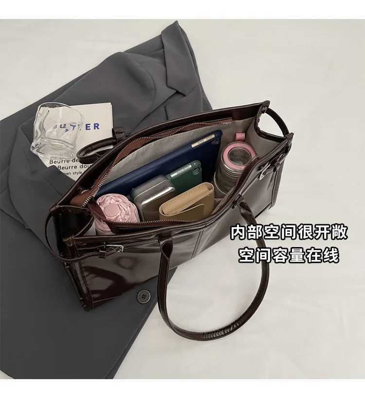 Handbags - Designer hot Oil PU Leather Shoulder Bag Retro Crossbody, Womens Large Bucket Handbag Y250324