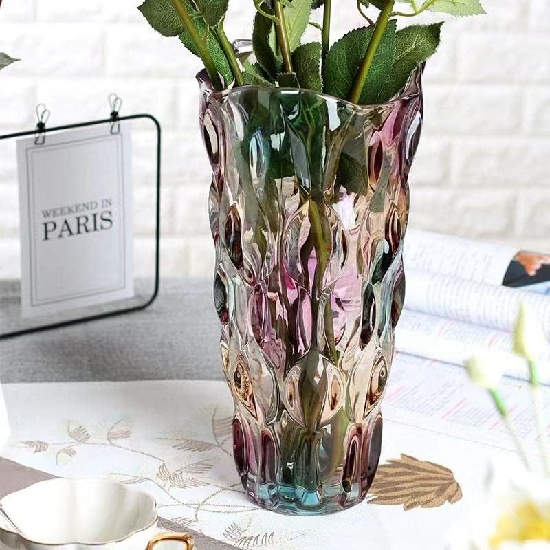 Glass Vases for Flower Thickened 3.4 lb Morden vases for Tables Centerpieces, vase for Home Decor Crystal Colorful and Clear Rose Large Vases Christma