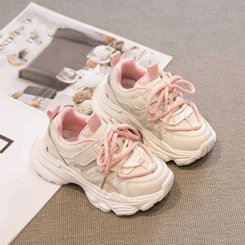 Girls fashion school sports shoes lightweight new childrens sports shoes childrens shoulder running basketball version childrens sports shoes W250324