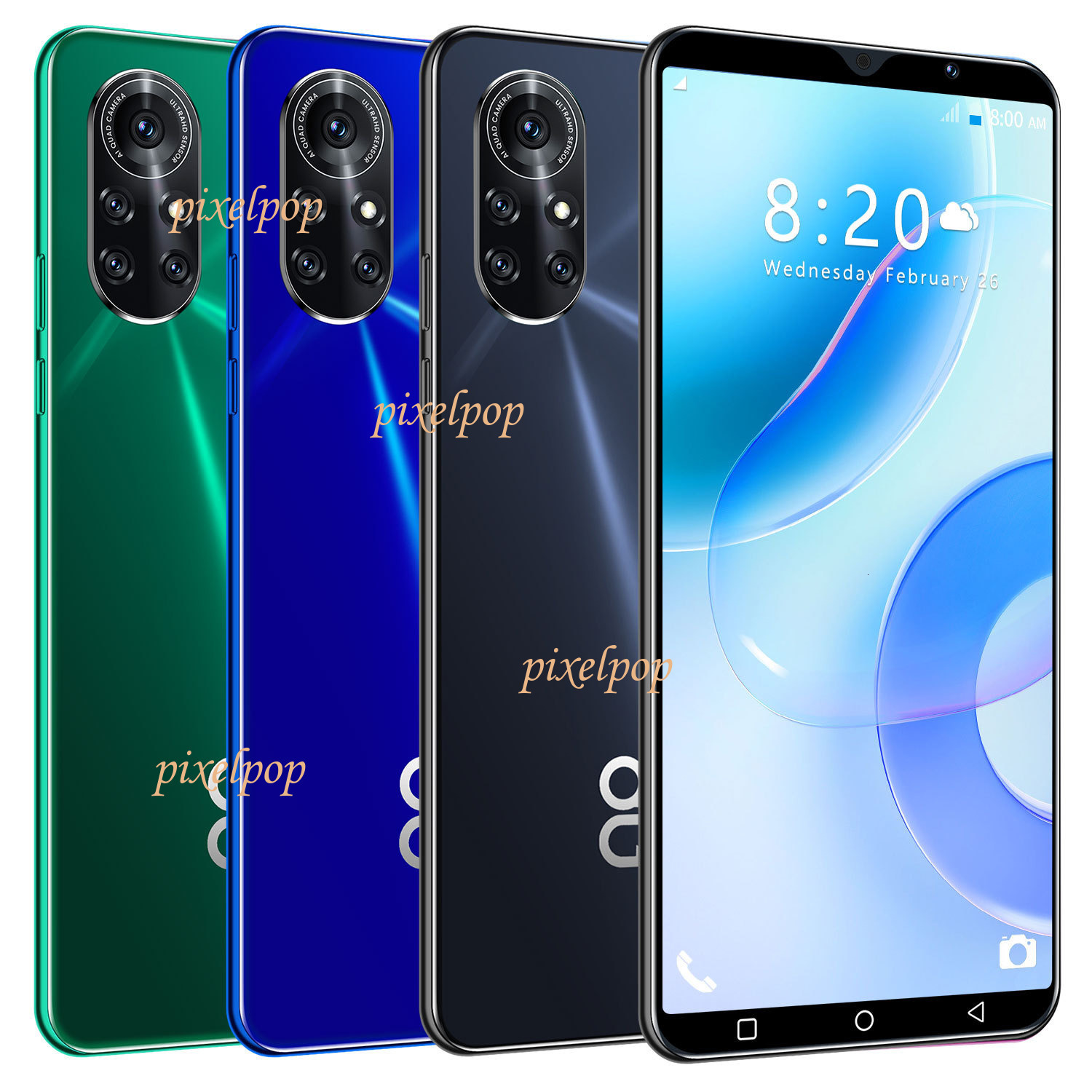 Nowa8 pro smartphone Cell Phones Unlock Touch Screen Phone Androids Camera Telephone HD Display Face Recognition