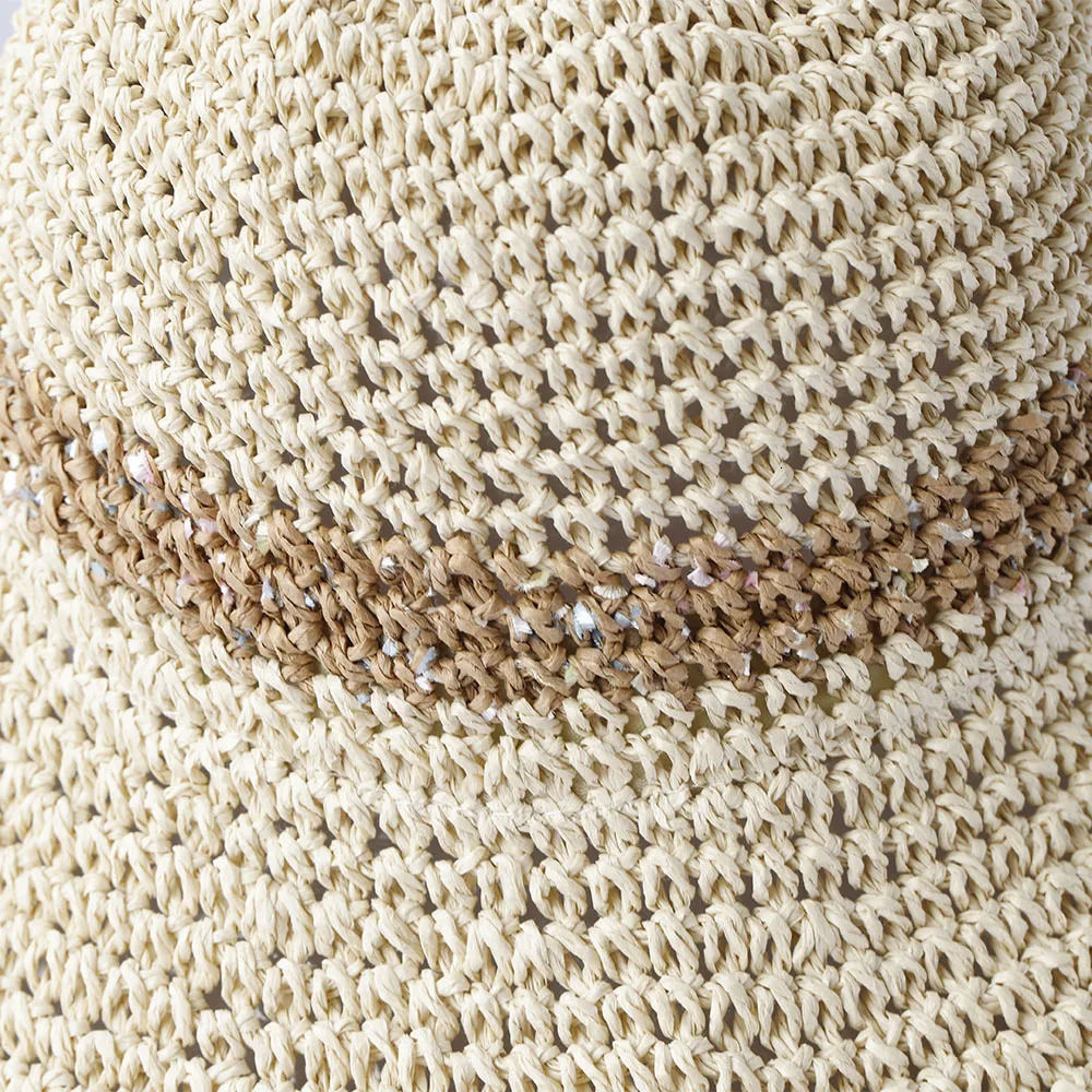 bucket hat foldable sun ratchet hat suitable for beach tourism and vacation handmade straw hats 250320