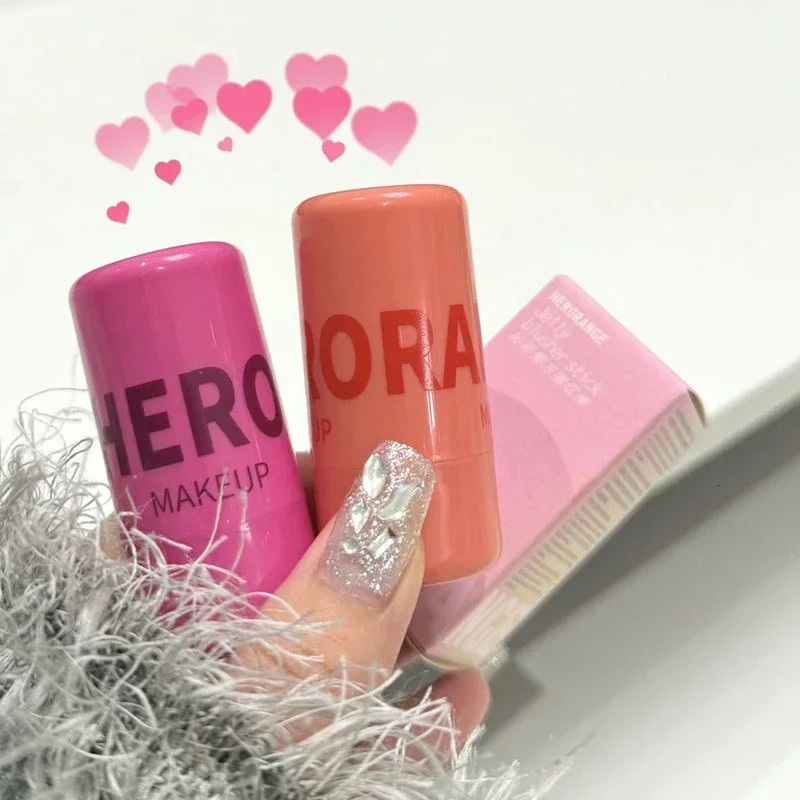 Fruit Jelly Blush Stick Strawberry Rose Tint Cheek Color Brighten Lips and Cheeks Rouge Lasting Waterproof Makeup Blusher Sticks 250324
