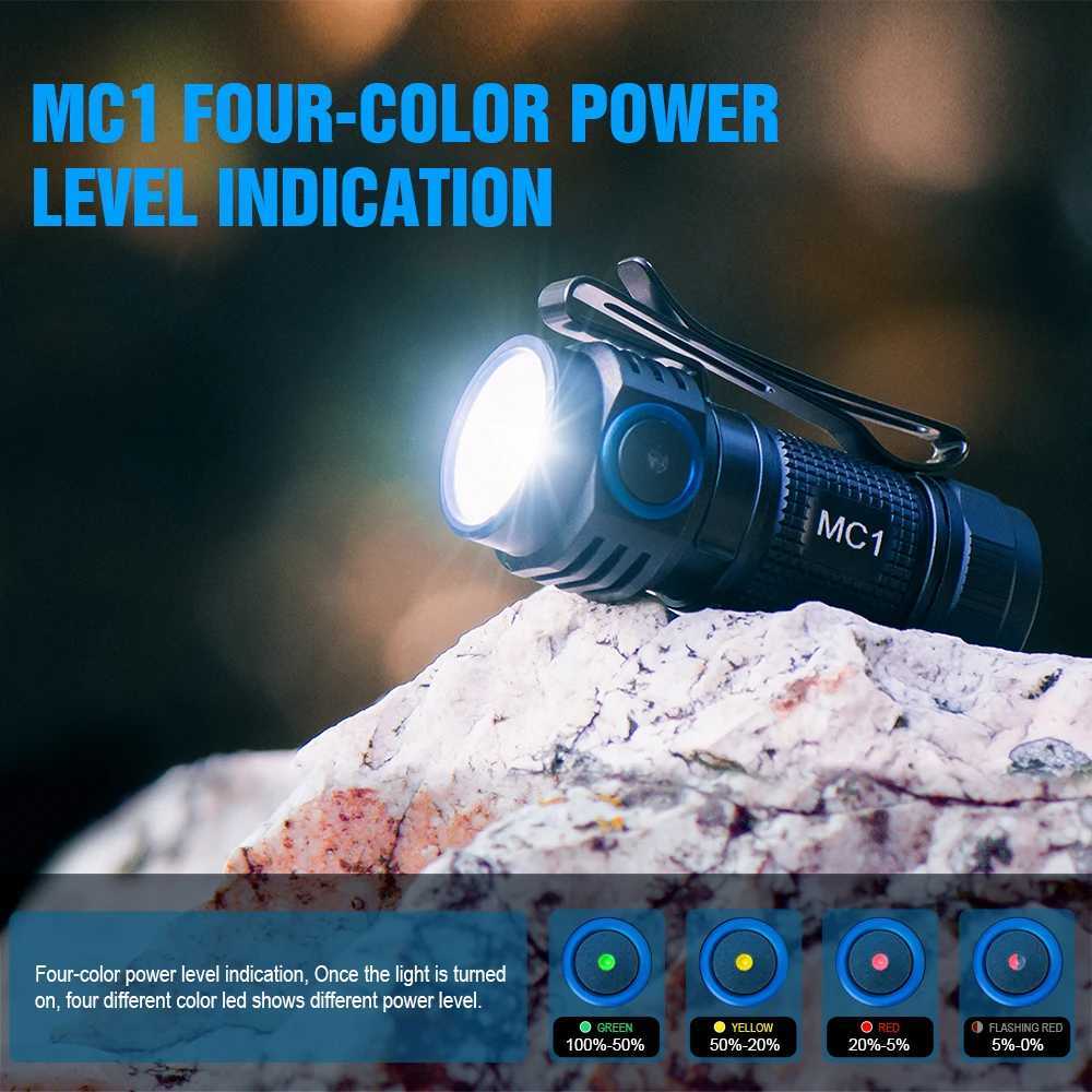 Trustfire MC1 Usb Rechargeable Flashlight 1000Lumen EDC LED Light Magnetic 2A with Magnet Light Fast Charging Working Flashlight Z250325