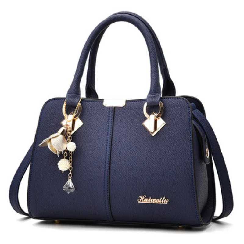 New elegant two handed bag womens fashionable zipper handbag casual artificial leather shoulder bag Z250324