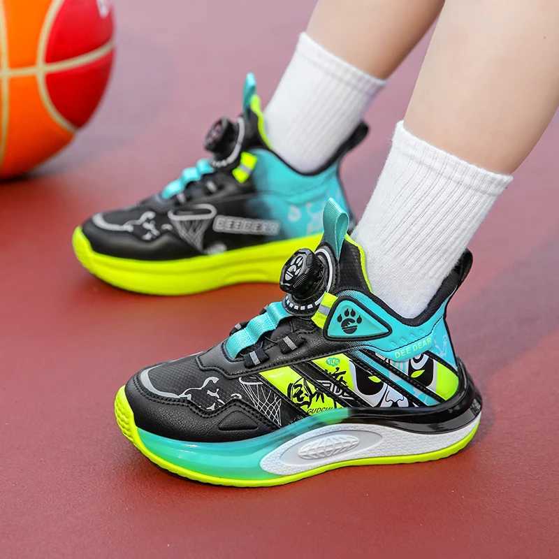 Boys basketball shoes cushioned and shock-absorbing soft comfortable breathable sports shoes outdoor anti slip running shoes W250324