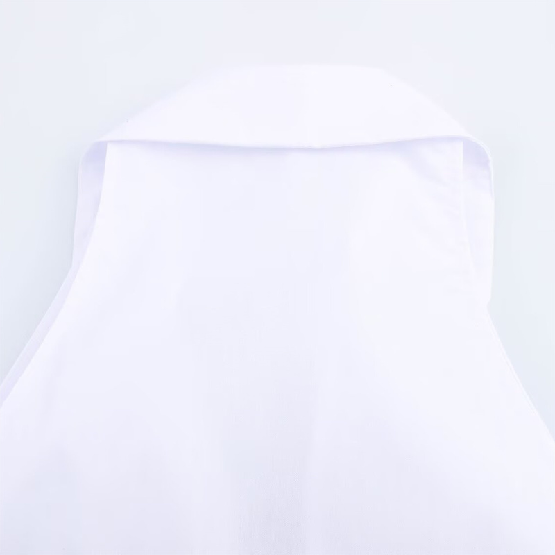 2025 Spring New Product Women's Fashion Matching Belt Hanging Neck Collar Splicing Fashion Sleeveless Horse Clip Flip Collar Top