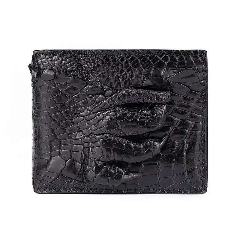 New Fashion Business Men's Alligator Wallets Crocodile Genuine Leather Short Organizer Wallet Boy Brand Card Holder Purse