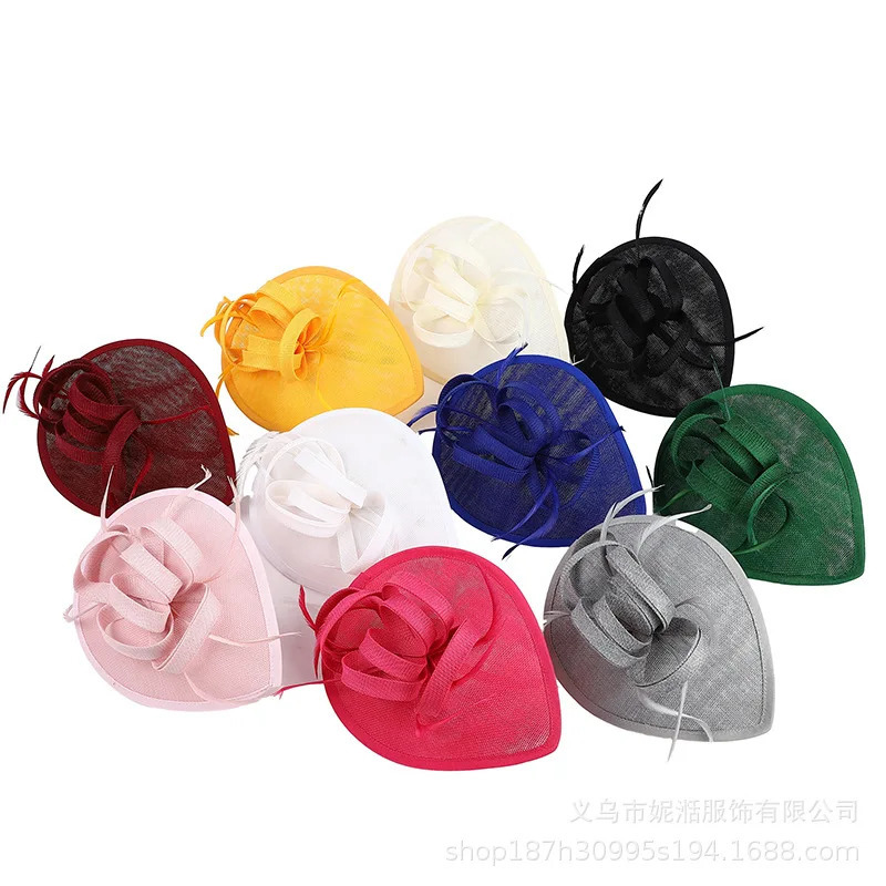 Elegant dangling hair charming hat for womens party hat bridal wedding performance race millionaire fancy headwear 250322