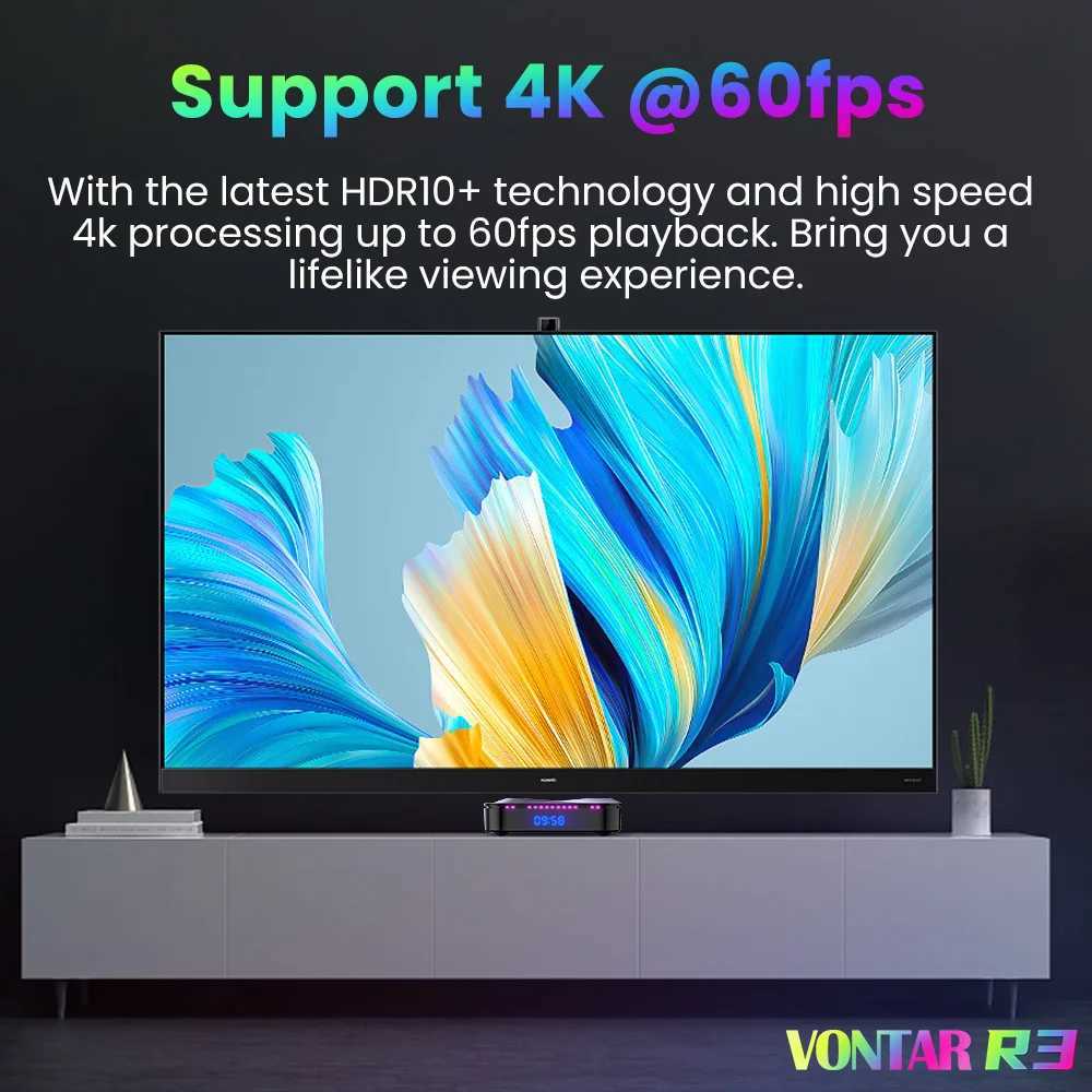 VONTAR R3 TV box Android 13 Rockchip RK3528 quad core Cortex A53 supports 8K video BT Wifi6 Google voice media player set-top box X250325