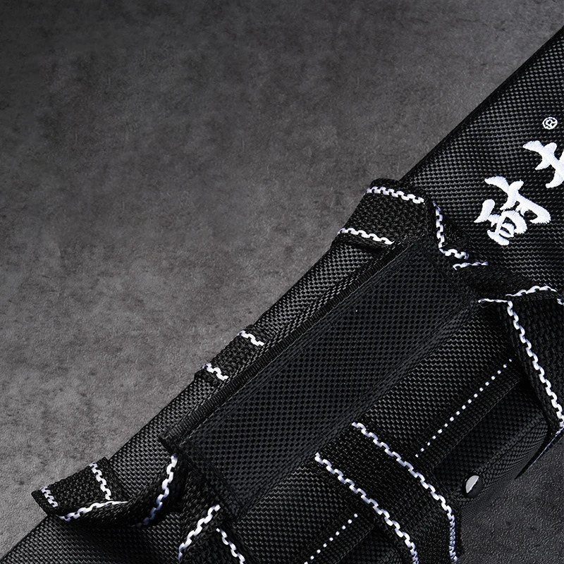 Kitchen Cooking Chef Knife Roll Bag Suitcase Portable Durable Storage 6 Bags Black Tool Holder 250324