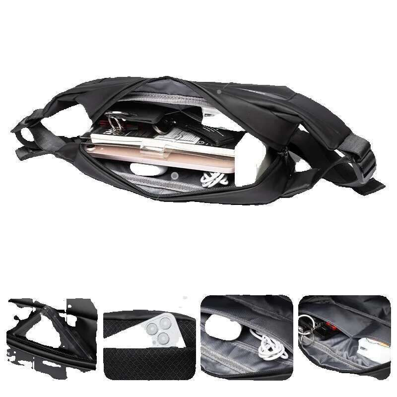 Waterproof Chest Solid Men's Crossbody Daily Phone Shoulder Travel Sports Sg Bag, Trend Men Fanny Pack