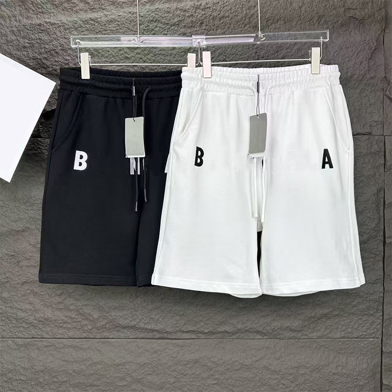 Designer Luxury Mens Athletic Workout Shorts Cotton Casual Men's Shorts Elastic Waist Joggers Sports Sweat Shorts Black White