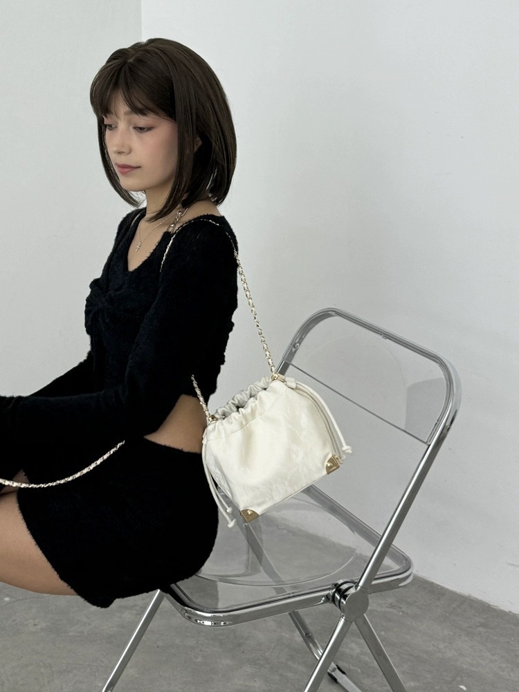 2025S Fashion Designer Huaying Yunxi Bucket For Women New Chain Shoulder Texture Crossbody Small Bag Portable And Lightweight