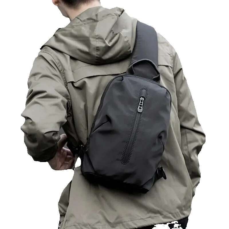MOYYI Sg For Men, Waterproof Nylon Chest With Adjustable Strap, Anti Theft Sport Travel Crossbody Bag