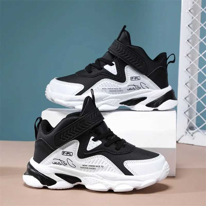 2025 Brand Childrens Running Shoes Boys Anti slip Basketball Sports Shoes Leather Waterproof Childrens Leisure Hiking Sports Shoes W250324