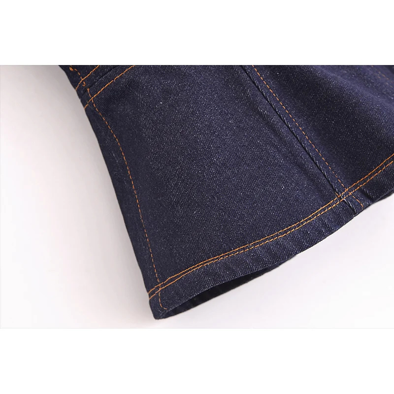 RAFZNB Womens Denim Strapless Tops Fashion Sexy Backless Sleeveless Short Top Female Bustier Tops 250325