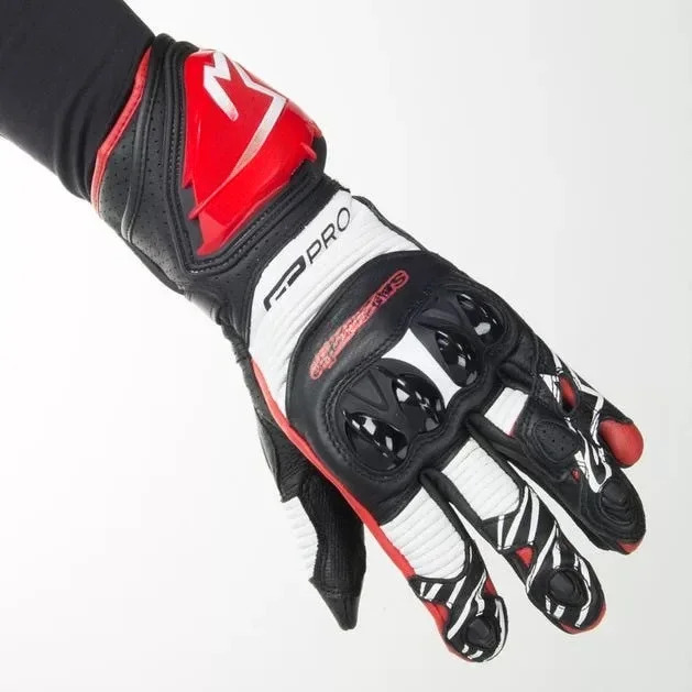 Motorcycle Gloves For GPPROR 3 Leather Racing Moto Gloves Men Wear-resistant Genuine Motorcross Gloves Breathable Guantes Moto 250324