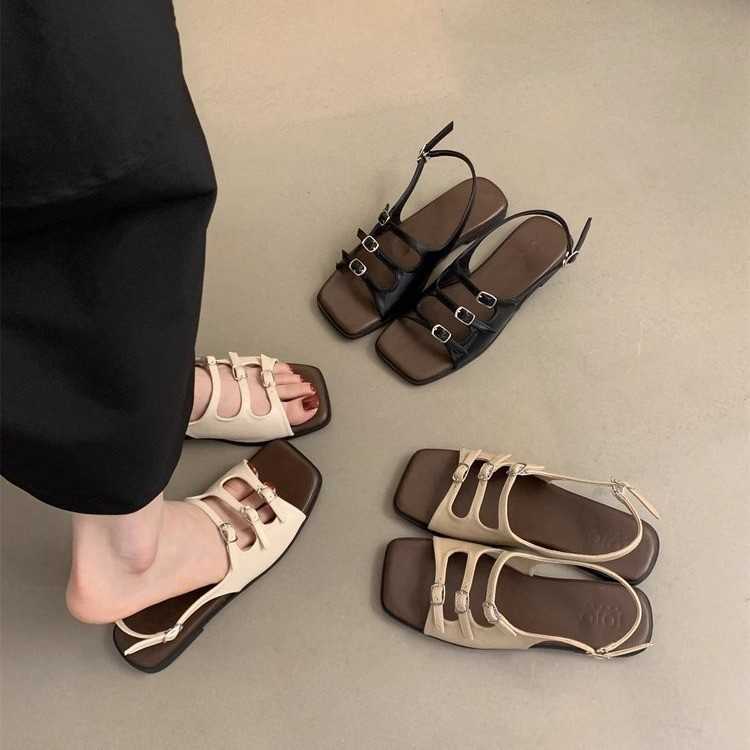 Fashion Sandals Womens Summer New French Fairy Beach Fashion Soft Flat Roman Shoes