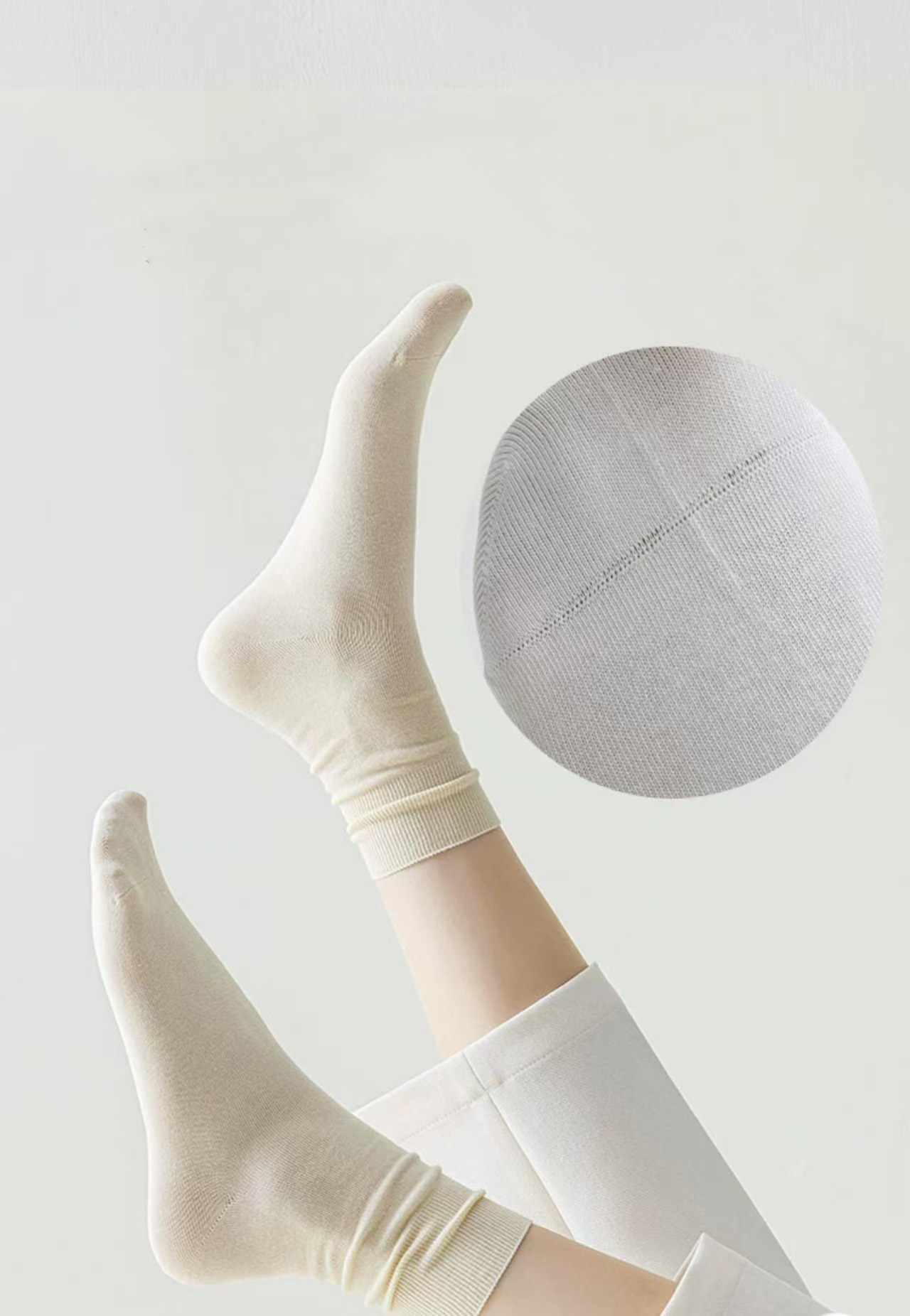 Daily Wear Soft Cotton Crew Socks with Relaxed Fit