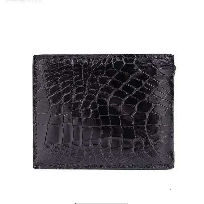 New Fashion Business Men's Alligator Wallets Crocodile Genuine Leather Short Organizer Wallet Boy Brand Card Holder Purse