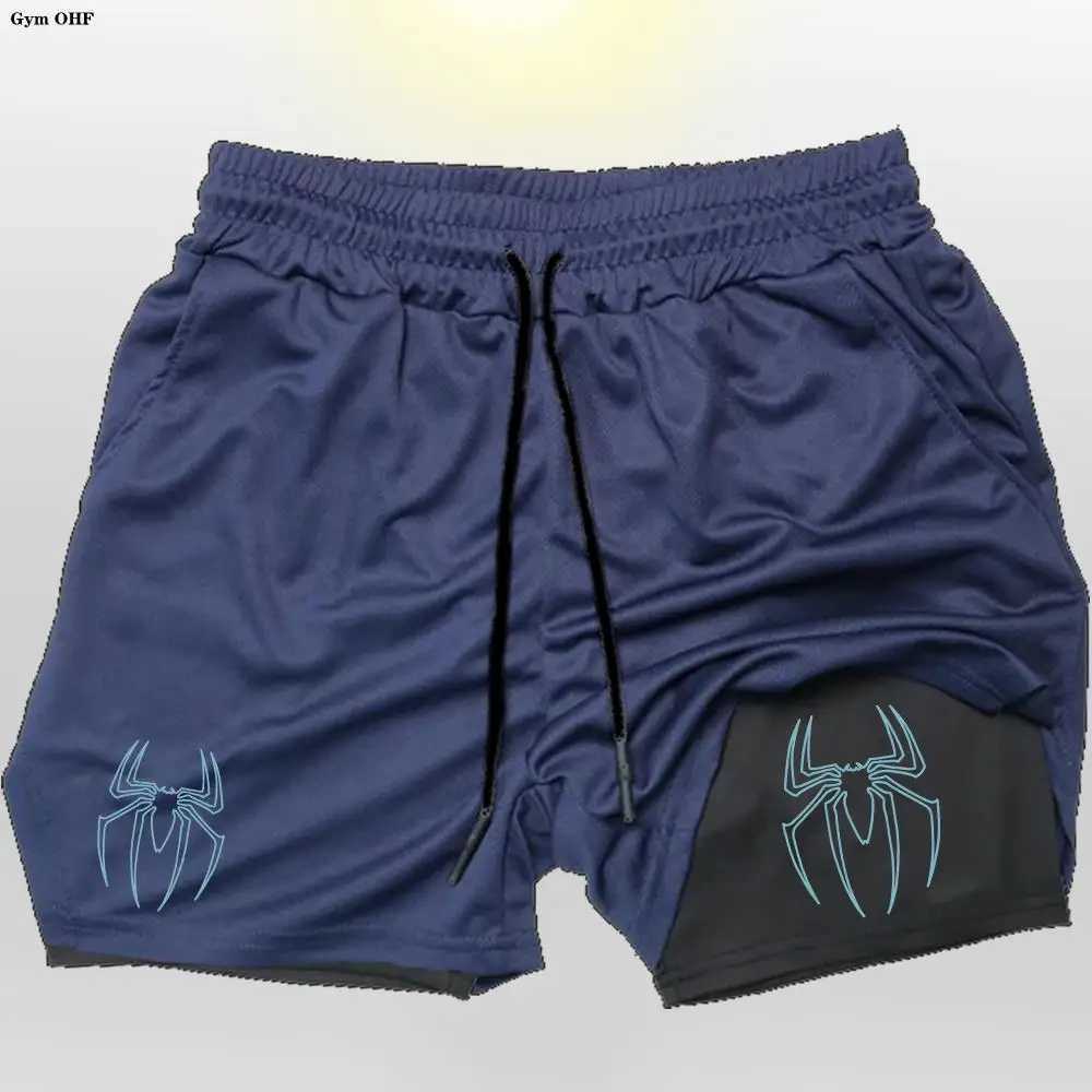 Super Hero Running Shorts Mens Fitness Shorts 2-inch Quick Drying Training Fitness Running Shorts Summer Mens Shorts W250324