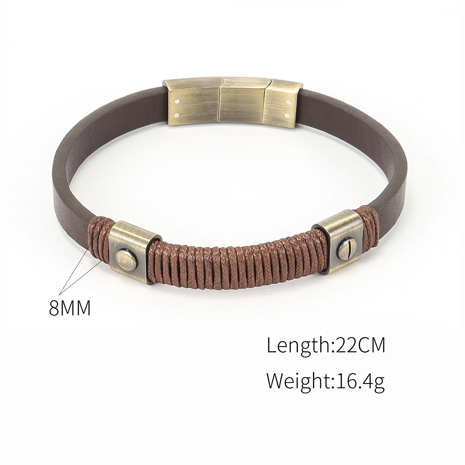 Retro Brushed Double Row Glossy Stainless Steel Bracelet for Men Women Leather Wristband Couple Bracelet Fashion Jewelry Gift 250318