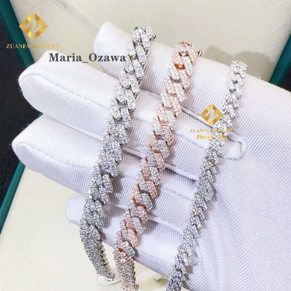 Best Selg Buss Down Rapper Jewelry Sterg Sier Man Hip Hop Iced Out Vvs1 Moissanite Dia Cuban K Bracelet Men