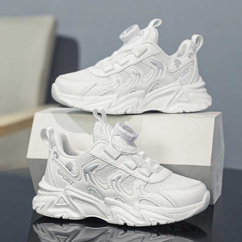 Childrens shoes boys sports shoes black and white mesh breathable shoes girls school casual running shoes boys tennis shoes W250324