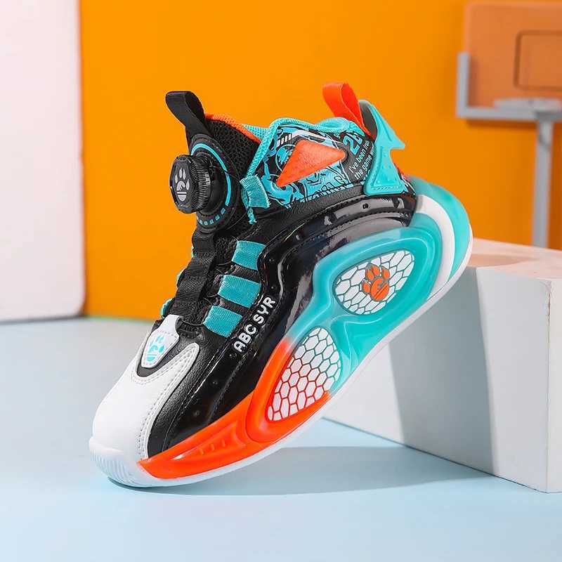 Boys top sports shoes childrens tennis shoes basketball school sports running coach newly designed childrens shoes for ages 6 to 14 W250324