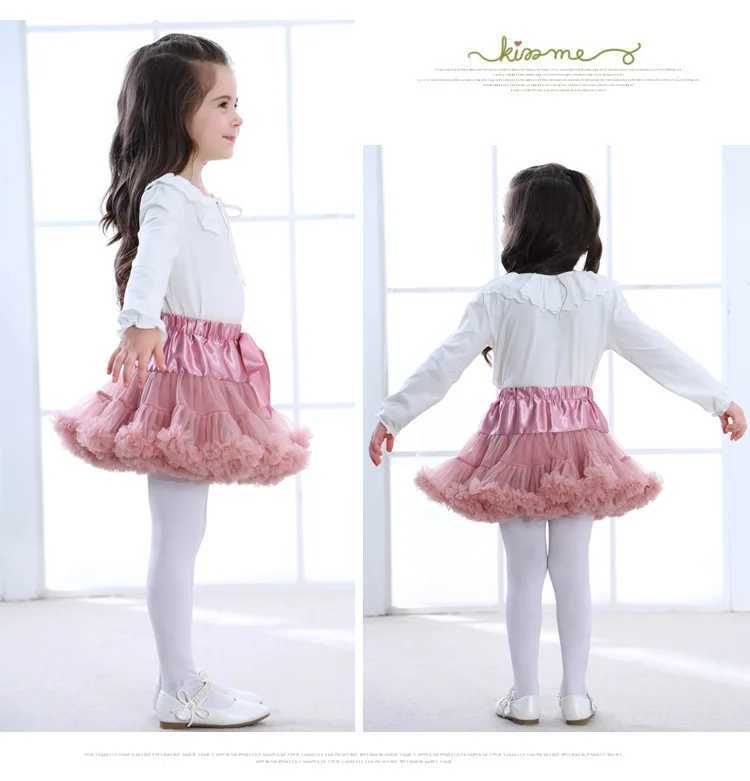 Baby Girls Tulle Tutu Skirt Ballet Performer Pettiskitt Fluffy Childrens Ballet Skills Party Dance Princess Girls Tulle Dress 1-16YT250326