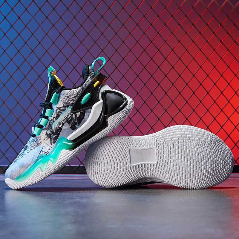 New breathable fabric for childrens basketball shoes suitable for big boys anti slip sports shoes breathable for gym training and soccer uniforms W250