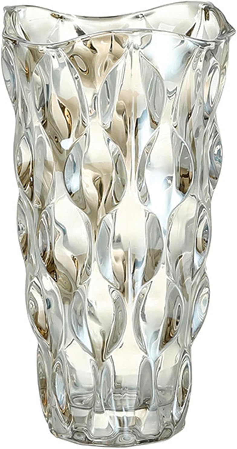 Glass Vases for Flower Thickened 3.4 lb Morden vases for Tables Centerpieces, vase for Home Decor Crystal Colorful and Clear Rose Large Vases Christma