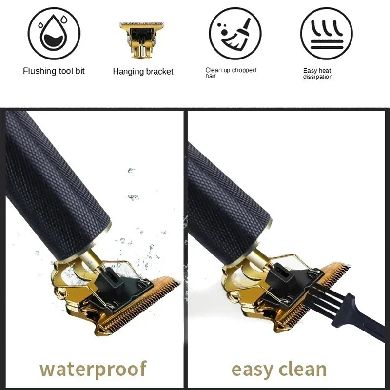 Professional T9 Hair Clipper Beard Shaving Body Hair Trimmer Clippers Electric Hair Cutting Machine Barber Men Trimmer Shaver 250324