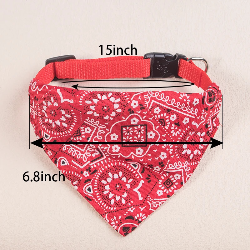 Adjustable pet dog bandage collar suitable for dogs cats Saliva towels PU with triangular 250318
