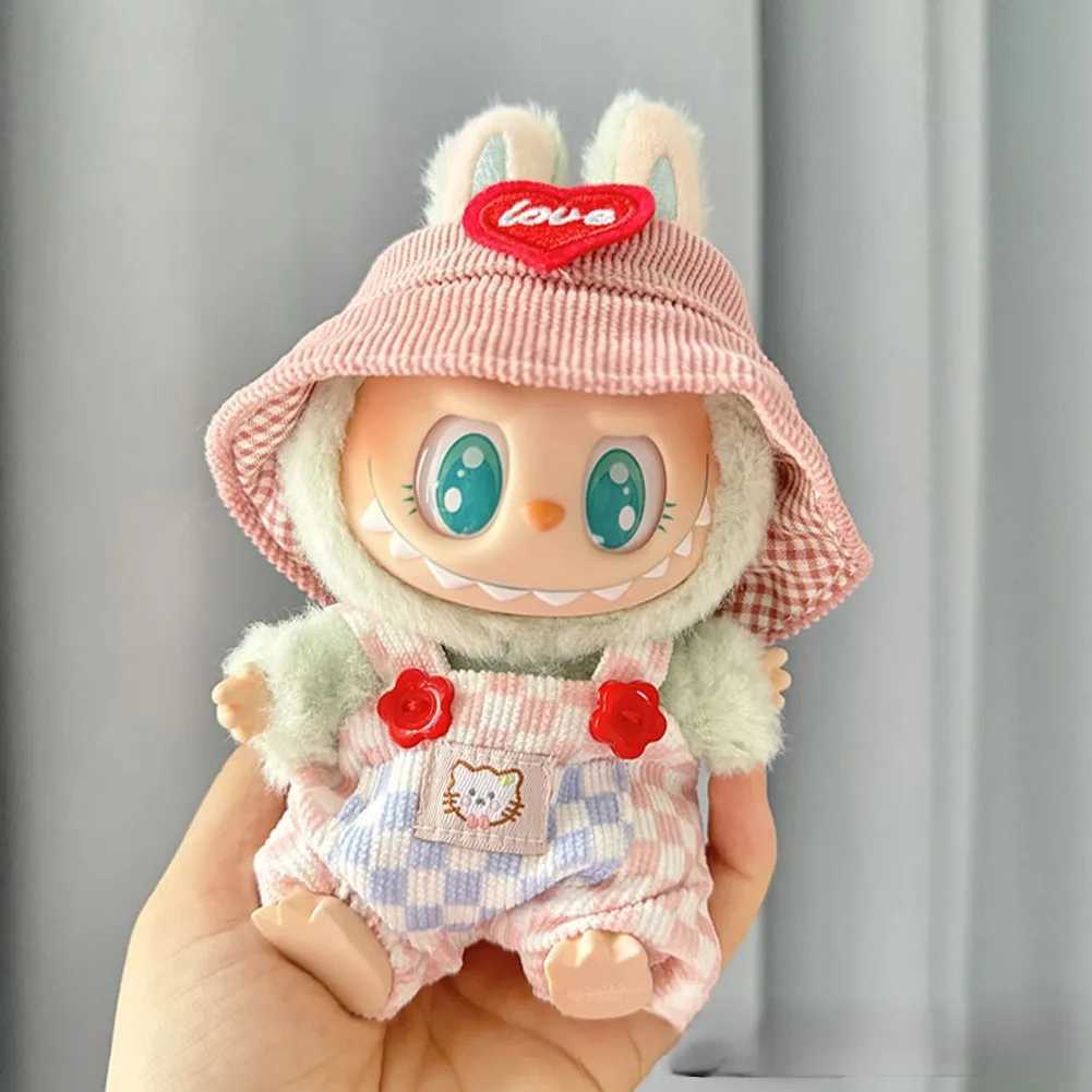 Suitable for 15cm cute mini Labubu clothing Kaii bib pants with matching shoe Labubu accessoriesXJ250324