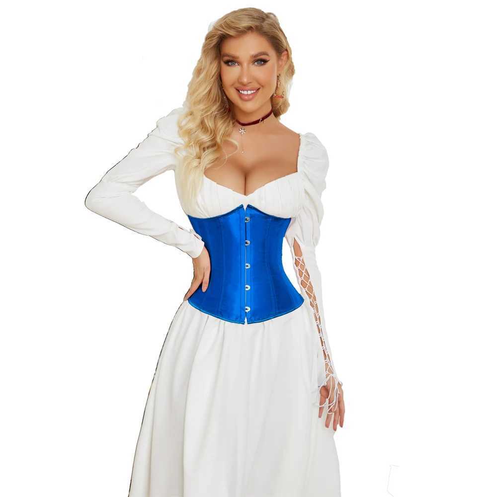 Satin underwear tight corset without cup Bustier ultra-thin fit waist belt decal shape W250325