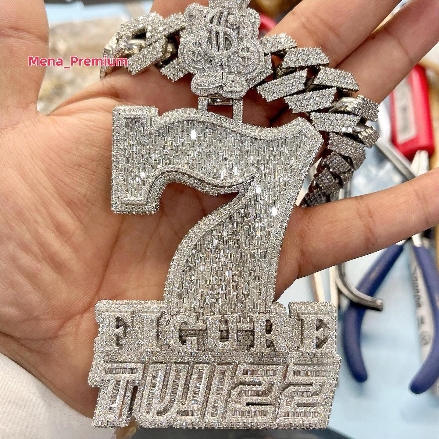 Designer necklace 100% Pass Diamond Tester 925 Silver Jewelry Shiny Diamond Moissanite Pendant for Necklace