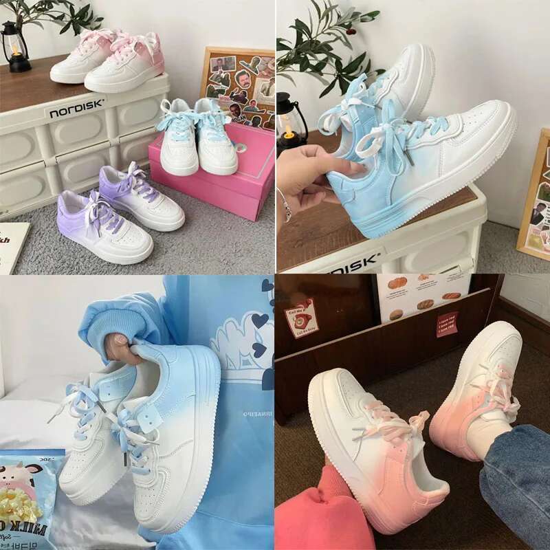 New Designer Color Match Platform Sneakers for Women Spring Autumn Sports Casual Board Shoes Female Korean
