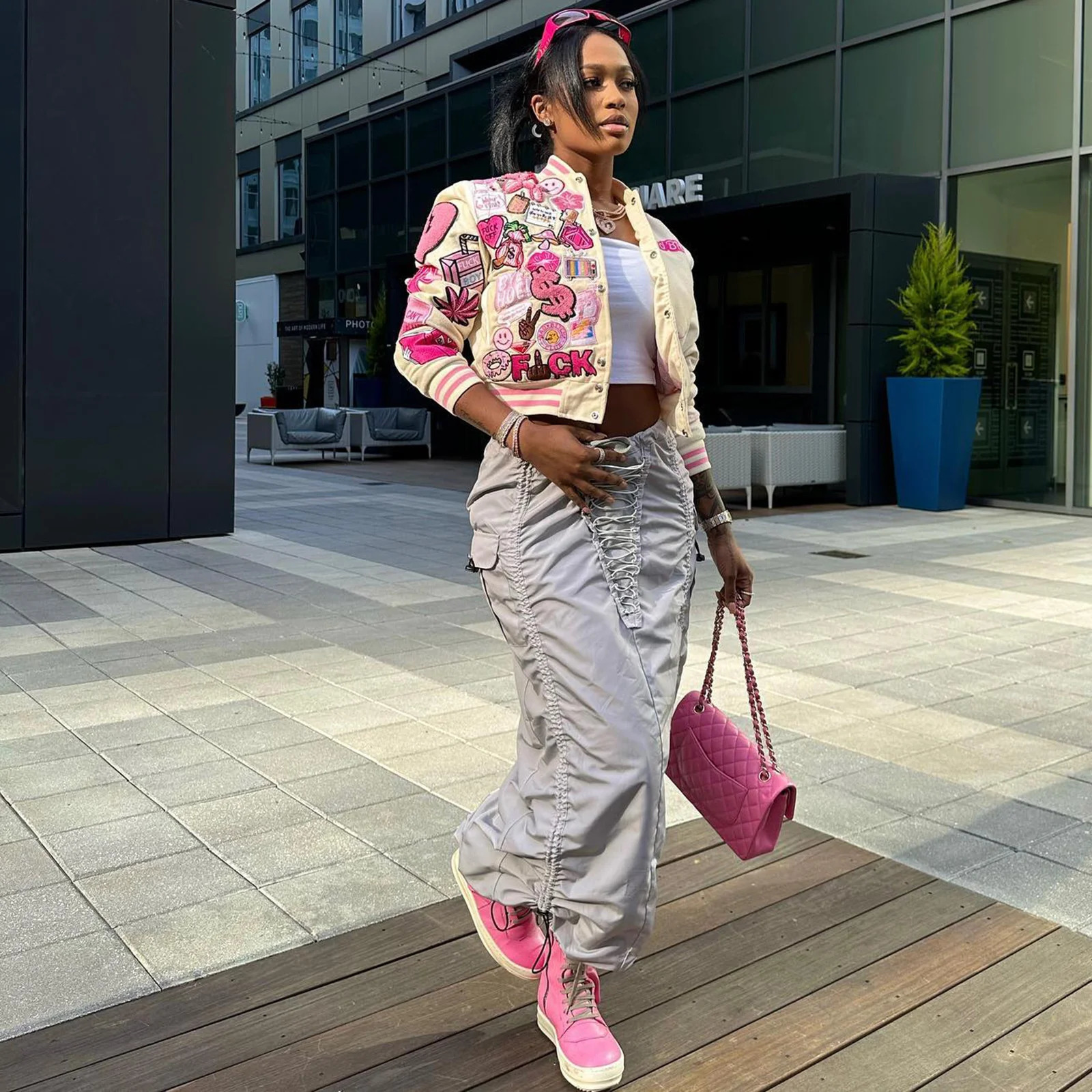 Racing Bomber Varsity Jacket Summer Y2K Streetwear Clothes Women Cropped Cyber Y2K Streetwear Jackets Letterman Racer Coat 250322