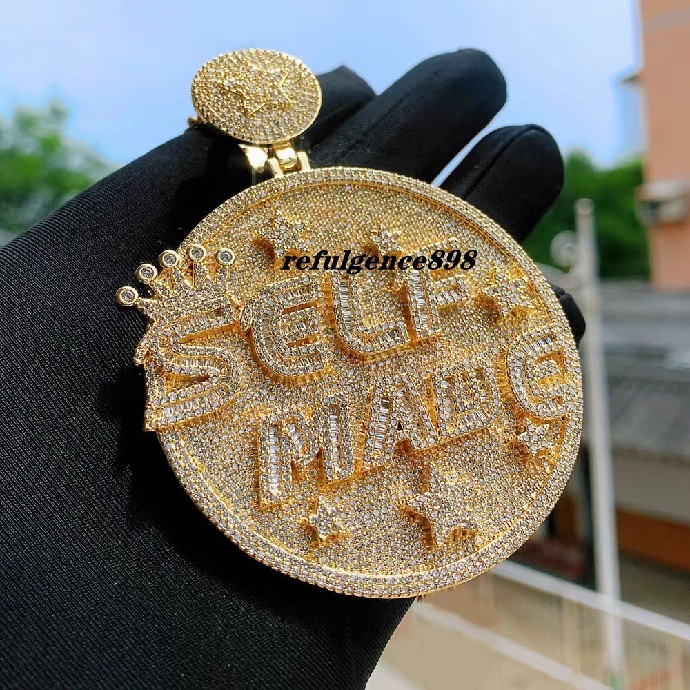 Pendant Necklaces Pass Dia Tester Moissanite Hip Hop Sier Jewelry Set Cartoon 3d Sonic Cuban k Chain Necklace for Man