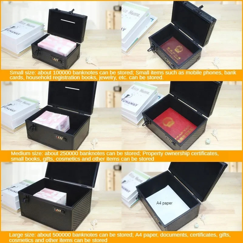 Piggy Bank for Kids and Adults Cash Coins Password In Out Only Reusable Savings Box Safe 250324