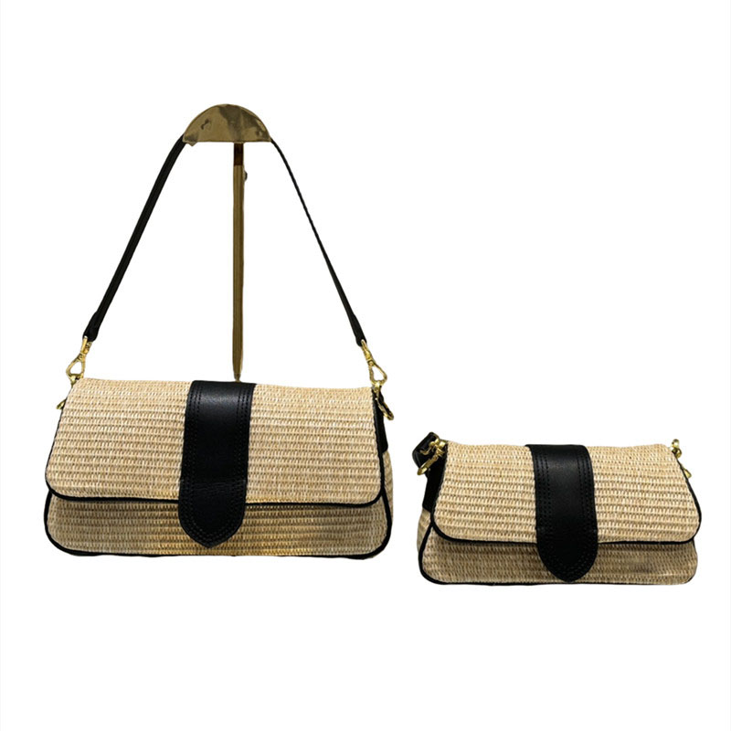 Designer Women Reticules Fabric Shoulder Bags Handbag for Girls with 2 straps
