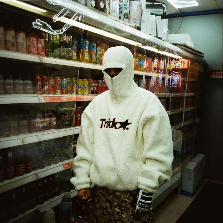 2025 Fashion Men's and Women's Same Style Fluffy Loose Hooded High Street Sweatshirt Letter Embroidery gift for man