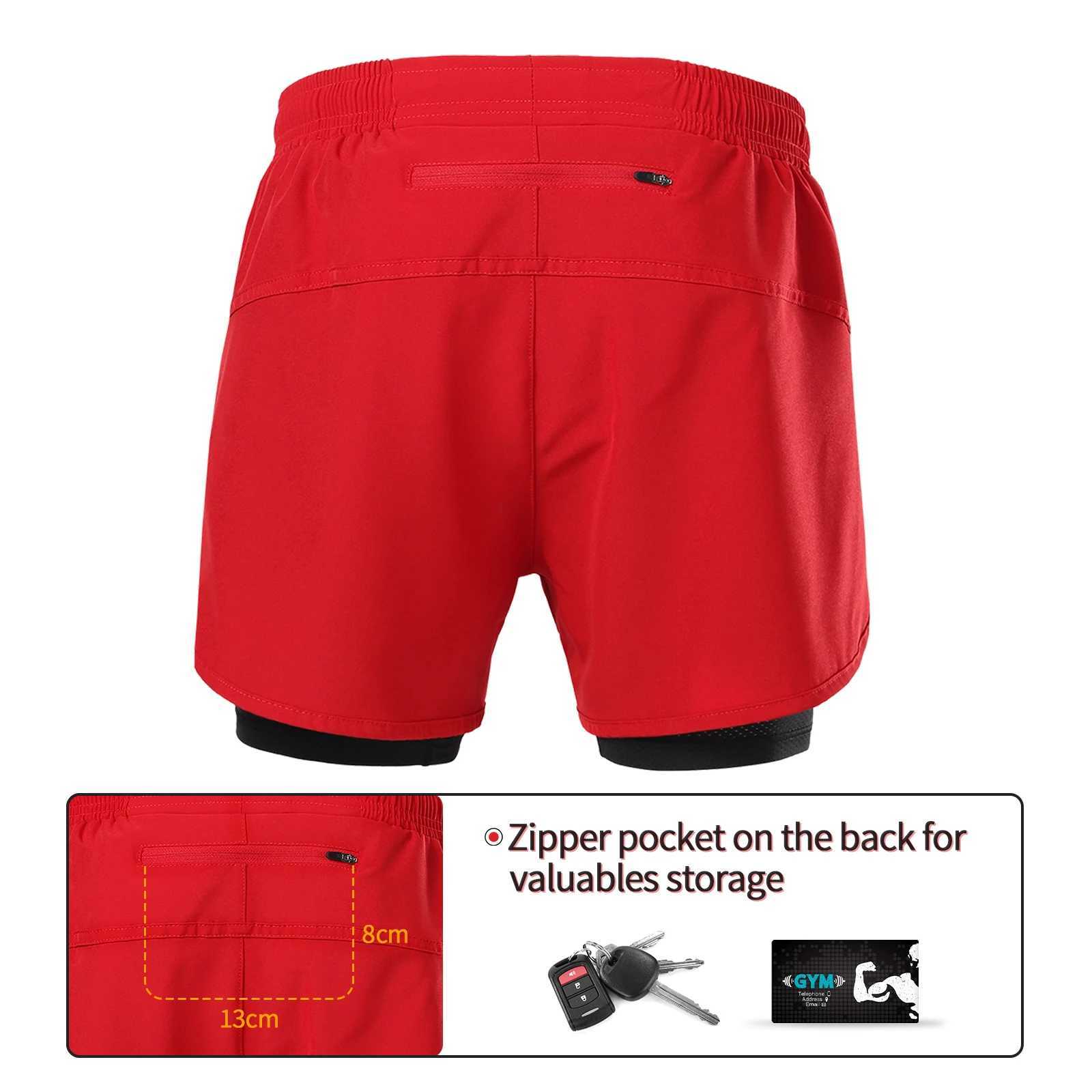 ARLUXEO Mens Running Shorts 2 Spring Fitness Training Outdoor Running Shorts Quick Drying Breathable B79 W250324