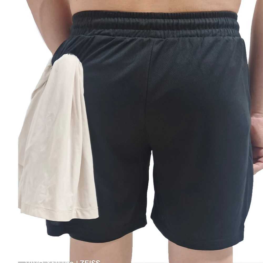Angry mens running shorts 2-inch double-layer sports shorts sportswear gym fitness shorts training jogging mens clothing W250324