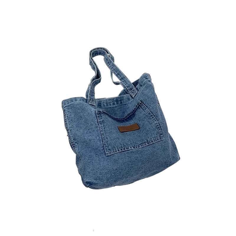 Women's Bags Cowboy canvas shoulder for women, large capacity Japanese and Korean casual versatile, niche artistic tote bag, handbag shopping bag
