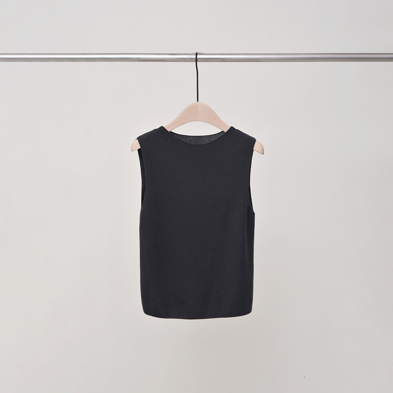 Pinrong Slimming Suit Women's Yangtze Pure Wool Sweater Vest Sleeveless Loose Length High Waist Straight Wide Leg Pants