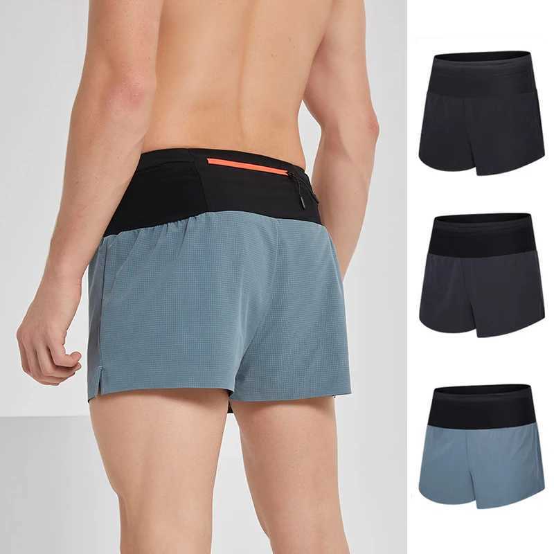 (XS-3XL) Mens Fast Dry Marathon Running Shorts with Back Zipper Pocket Single Layer Sports Training and Fitness Shorts W250324