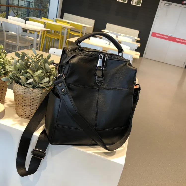 Genuine Leather Korean Backpack: Stylish & Versatile hot for 2024 Travel